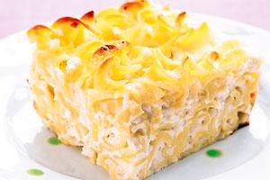 Pasta casserole na may cottage cheese