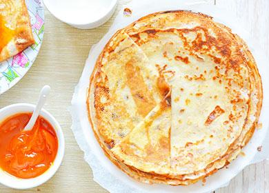 Mga recipe ng pancake sa tubig - nagluluto kami ng masarap at i-save