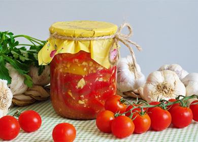 وصفات من الفلفل في الطماطم لفصل الشتاء: مع وبدون تعقيم ، وكيفية طهي شرائح كاملة وشرائح