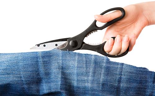 Подстригване на дънки