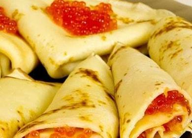 Ang pinaka-masarap na pancake na may caviar: isang hakbang-hakbang na recipe na may mga larawan at video!