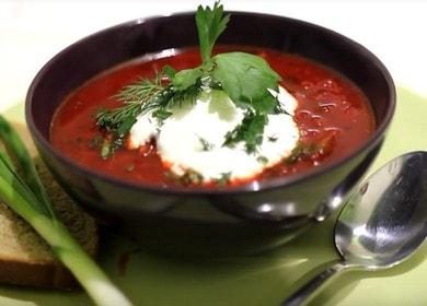 Masarap na klasikong recipe ng borscht
