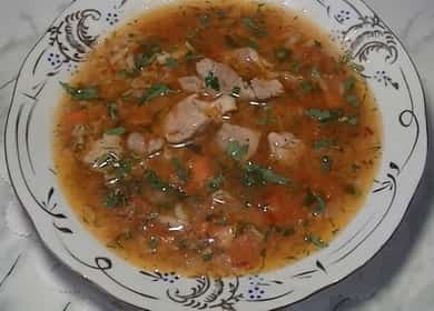 Стъпка по стъпка рецепта за супа от свинско карчо със снимка