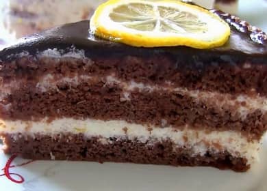 Ang gatas ng cake ng Bird: isang hakbang-hakbang na recipe na may semolina at lemon