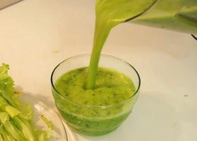 عصير أخضر لذيذ: وصفات خطوة بخطوة مع الصور.