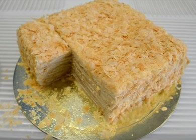 طبخ كعكة نابليون اللذيذة من وصفة الفطيرة الجاهزة مع صور خطوة بخطوة