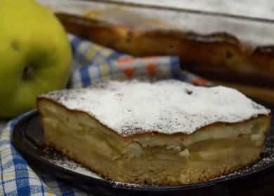 Торта с извара и ябълки по стъпка по стъпка рецепта със снимка