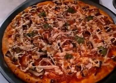 Пица с гъби и сирене: стъпка по стъпка рецепта със снимки