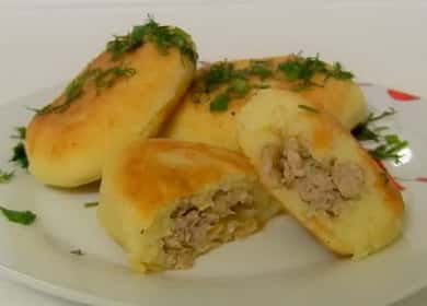 Mga patatas na may patatas: hakbang-hakbang na recipe na may larawan