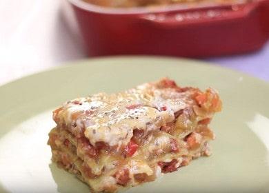 Pag-aplay ng mga vegetarian lasagna: naghahanda kami ayon sa isang hakbang-hakbang na recipe gamit ang isang larawan.