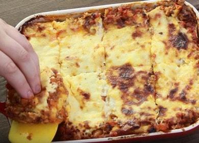 Real Italian Lasagna: recipe na may hakbang-hakbang na mga larawan.