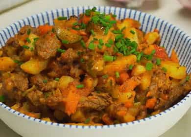 Nagluto kami ng mga pangunahing kaalaman ng nilagang karne ng baka na may patatas ayon sa Tatar recipe 🍲