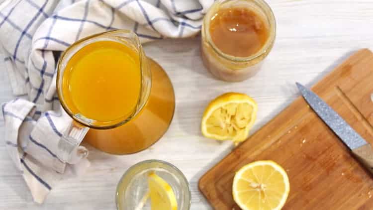Пийте от вода с лимон и джинджифил по стъпка по стъпка рецепта със снимка