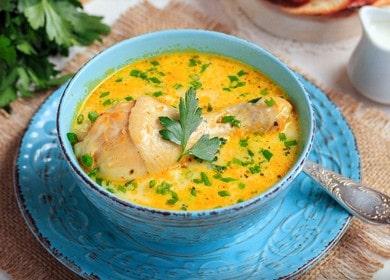 Re Рецепта за супа от сирена  с крема сирене и пиле